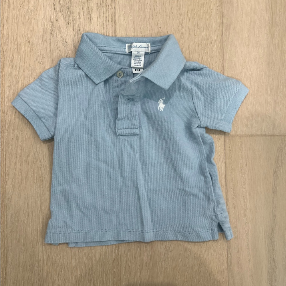 Ralph Lauren Polo Shirt in Pale Blue - 9M